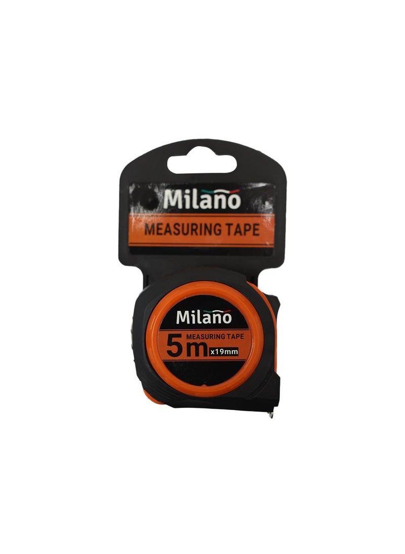 milano Milano Measuring Tape 5 Mtr (19Mm) 1S50-Abs With Magnetic Hook Orange/Black 