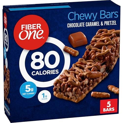 Fiber One 80 Calorie Chewy Snack Bars Chocolate Caramel and Pretzel 5 Ct 41 oz - Image 1