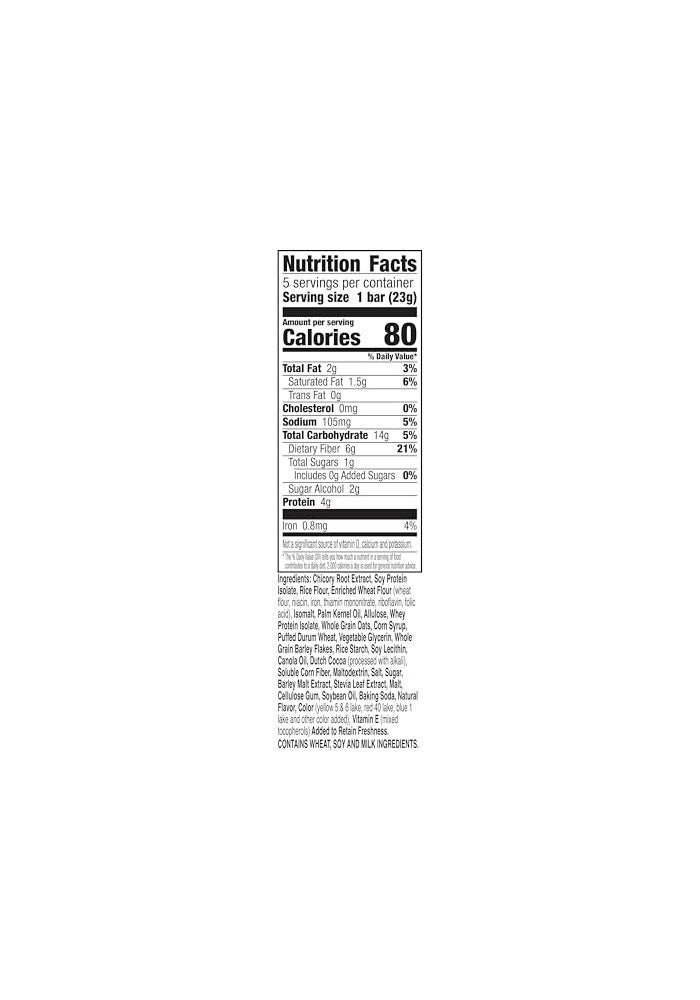 Fiber One 80 Calorie Chewy Snack Bars Chocolate Caramel and Pretzel 5 Ct 41 oz - Image 5