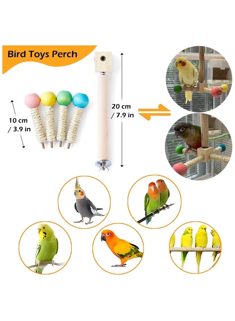 إيليلي لعبة حامل الطيور، لعبة مجثم مصنوعة من خشب الفلفل الطبيعي، عجلة تمارين خشبية، ألعاب ببغاء، أرجوحة خشبية، عجلة فيريس دوارة تفاعلية، ألعاب ببغاء للكونيور الرمادي الأفريقي، كوكاتيل - Image 5