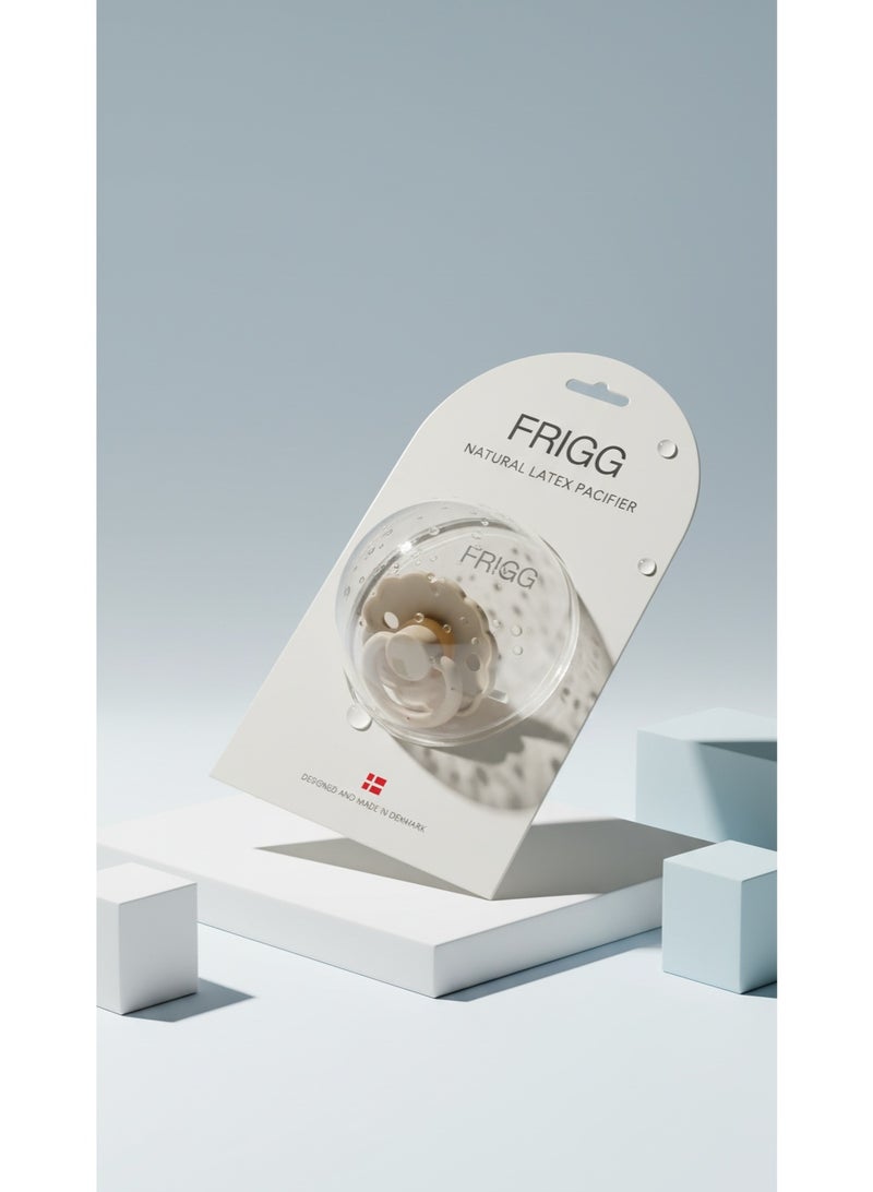 FRIGG Natural Latex Baby Pacifier | Size 1 (0–6 Months) | BPA-Free, Orthodontic Soother | Designed & Made in Denmark - Image 1