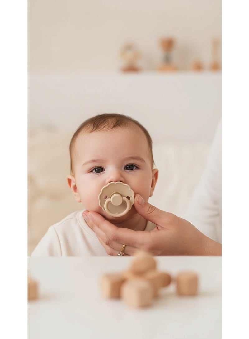 FRIGG Natural Latex Baby Pacifier | Size 1 (0–6 Months) | BPA-Free, Orthodontic Soother | Designed & Made in Denmark - Image 2