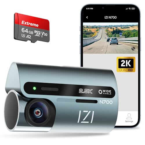IZI Drive N700 Dash Cam 2.5K 25FPT 5MP Car Dashboard Camera with 170° Wide Angle WiFi Super Night Vision G-Sensor Emergency Recording Parking Monitor Loop Recording Supports up to 512GB for Cars SUVs - Image 1
