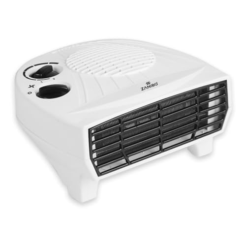 Zanibo | Since 1997 | 2000 Watt Portable Electric Room Fan Heater with 2 Heating Settings (1000/2000W) | Adjustable Thermostat, Overheat Protection | Fast Heating for Office (ZANIBO ZEH-1120) - Image 1