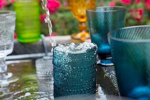 Fortessa Jupiter Beaded Hobnail Glass, 13 Ounce Iced Beverage (Set of 6), Sage Green - Image 5