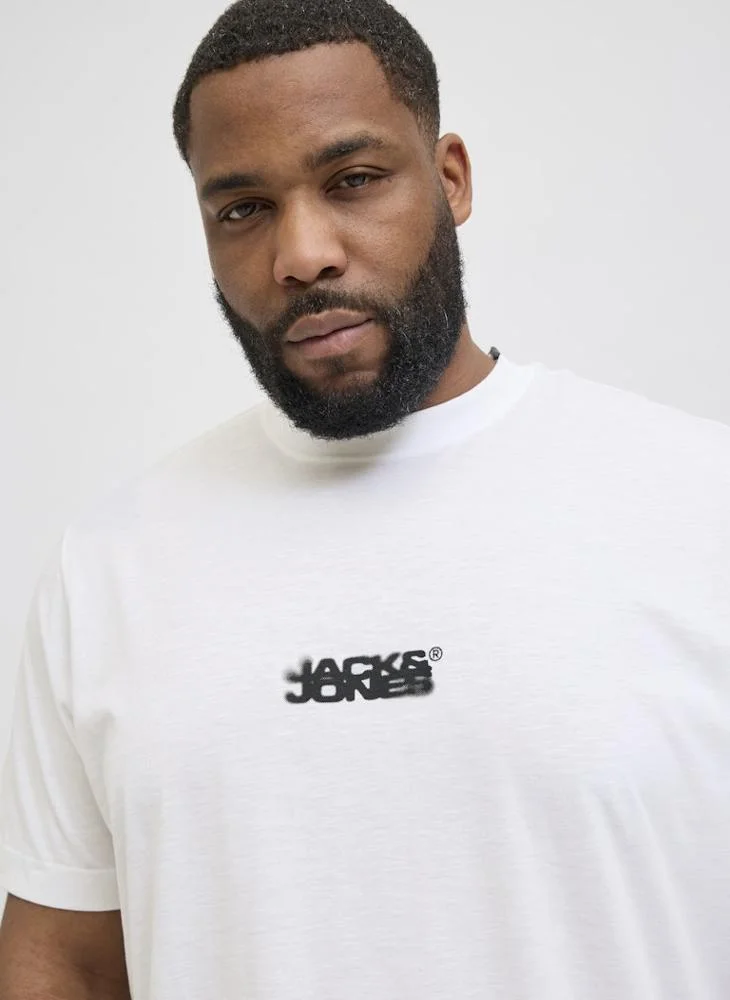 JACK & JONES Plus Size Logo Crew Neck T-Shirt