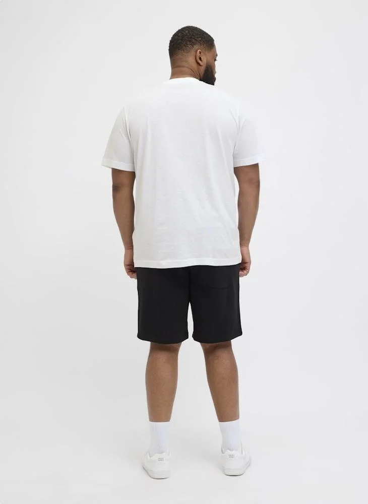 جاك اند جونز Plus Size Logo Crew Neck T-Shirt