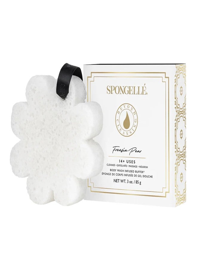 SPONGELLÉ Spongelle Freesia Pear Wild Flower Buffer Body Scrubber with Box | Bath & Shower Loofah for Women | Exfoliator with Body Wash Infused | 14+ uses - Image 1