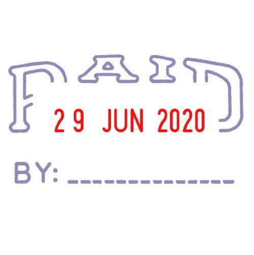 Shiny Self - Inking Date Stamp with Text PAID S-401 - Image 2