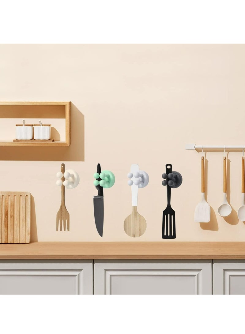 Loquat 6 Pcs Wall Mounted Toothbrush Holder Multi Function Toothbrush Hook for Hanging Bathroom Kitchen(Mixed) - Image 3