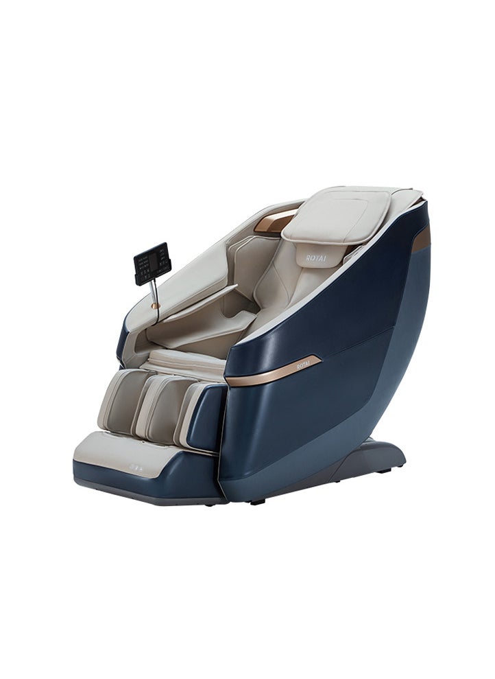ROTAI Jimny Massage Chair, Magnetic Massage Mechanism, 22 Auto Programs, Heat Theraphy, Zero Gravity, Intelligent Voice and Bluetooth - Massage Chair with 10 Years Warranty - Blue  - Image 1
