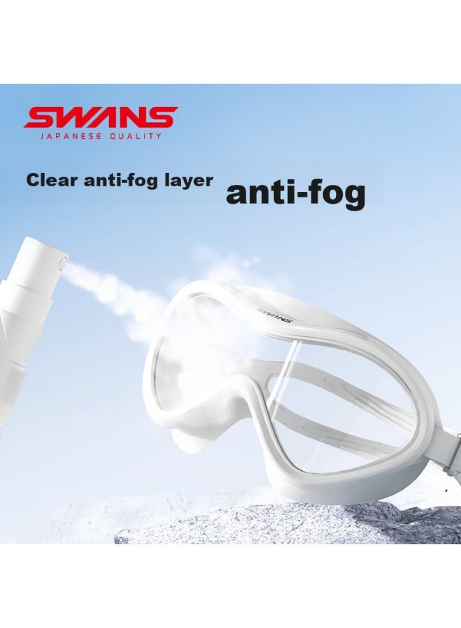 Swans Adult Swimming Goggles, Coated, For Men And Women, High-definition, Anti-fog, Waterproof, Large Frame, Professional Diving Swimming Gl Equipment, Black - Image 4