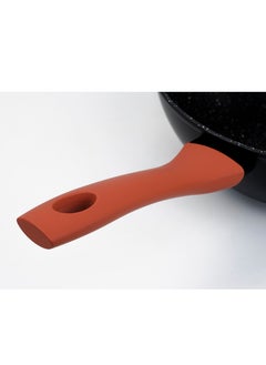 Wilson Aluminum Wok Pan 28x13cm with Marble Coating Silicon Handle and Induction Bottom  - Image 3