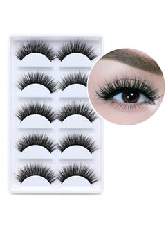 Lashes 5D Faux Mink Lashes 100% Handmade Luxurious Fake Eyelashes Lightweight Fluffy False Eyelashes 5 Pairs Pack (Pretty) - pzsku/Z8E59A511464C59331FCDZ/45/_/1694504198/2ebe279b-1838-4f86-883a-003b9db88ba7