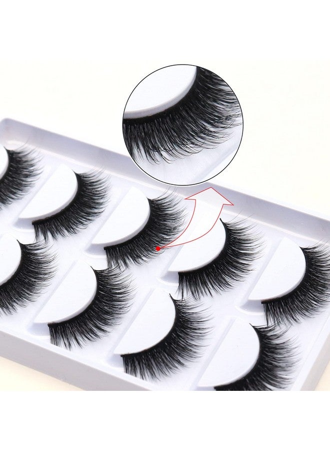 Veleasha Lashes 5D Faux Mink Lashes 100% Handmade Luxurious Fake Eyelashes Lightweight Fluffy False Eyelashes 5 Pairs Pack (Pretty) - Image 5