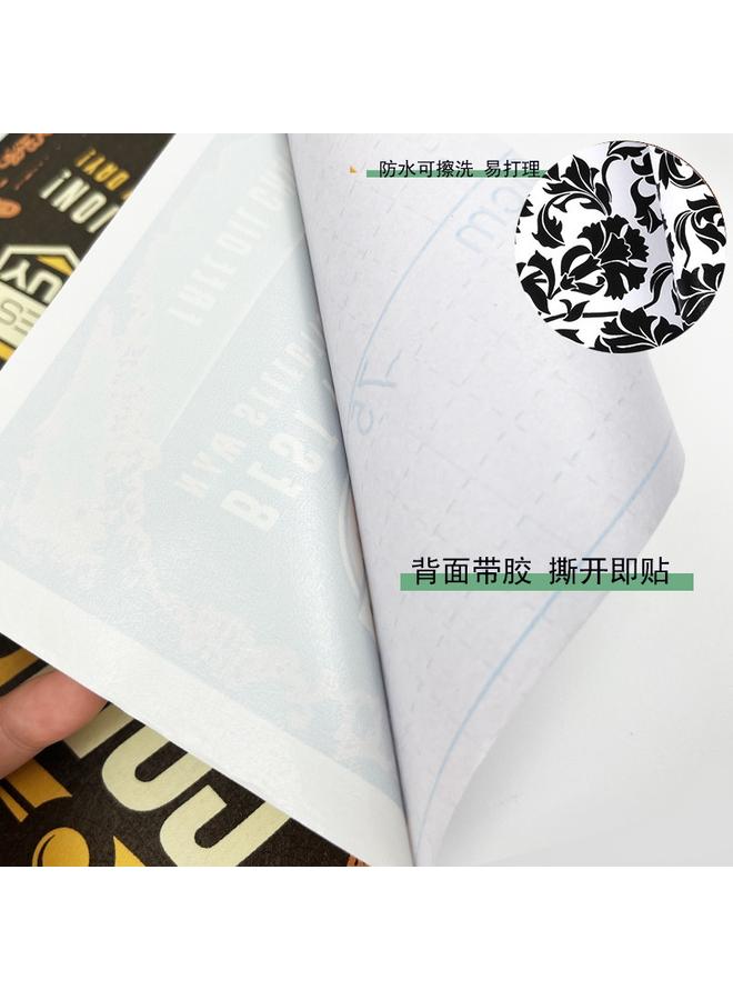 Bluejw Bedroom Wallpaper Self-adhesive Living Room Dormitory Stickers Background Leaves Wallpaper Self-adhesive Rental Room Renovation Wall - Image 3