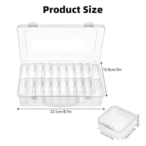 YUISI 20Pcs Jewellery Organisers Box– Transparent Jewelry Organizer Box with 20 Mini Storage Boxes, Earring Organizer Box for Rings, Beads& Nail Art, Organisers for Neat Storage - Image 4