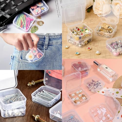 YUISI 20Pcs Jewellery Organisers Box– Transparent Jewelry Organizer Box with 20 Mini Storage Boxes, Earring Organizer Box for Rings, Beads& Nail Art, Organisers for Neat Storage - Image 5