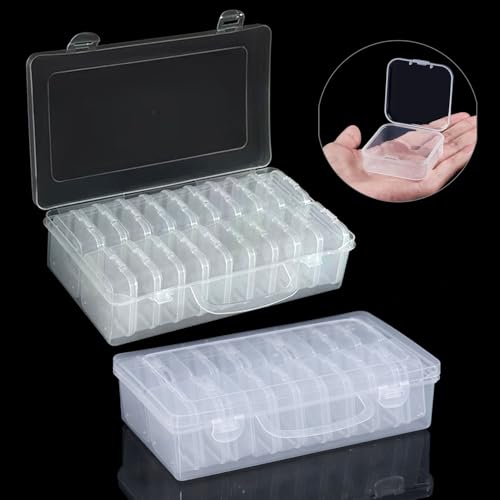 YUISI 20Pcs Jewellery Organisers Box– Transparent Jewelry Organizer Box with 20 Mini Storage Boxes, Earring Organizer Box for Rings, Beads& Nail Art, Organisers for Neat Storage - Image 3