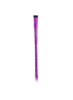 SWACC SWACC 22 Pcs Colored Party Highlights Clip on in Hair Extensions Multi-Colors Hair Streak Synthetic Hairpieces (11 Colors 22 Pcs in Set -Sparkling & Shiny Hair Tinsel Strands)  - Image 4