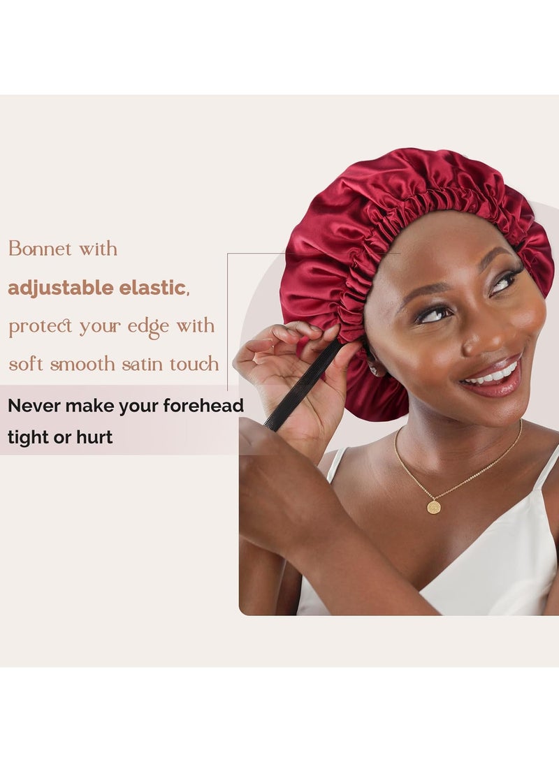 Totti Totti Satin Hair Bonnet For Sleeping, Natural Curly - Image 5