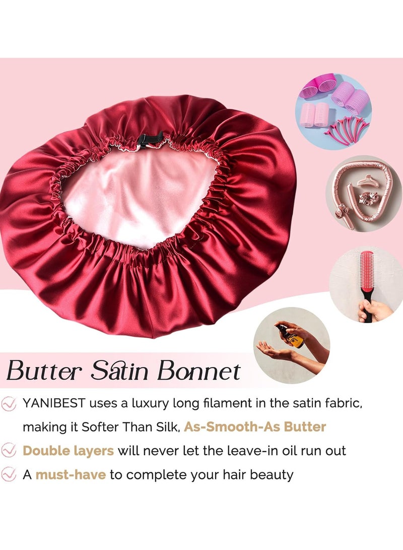 Totti Totti Satin Hair Bonnet For Sleeping, Natural Curly - Image 2