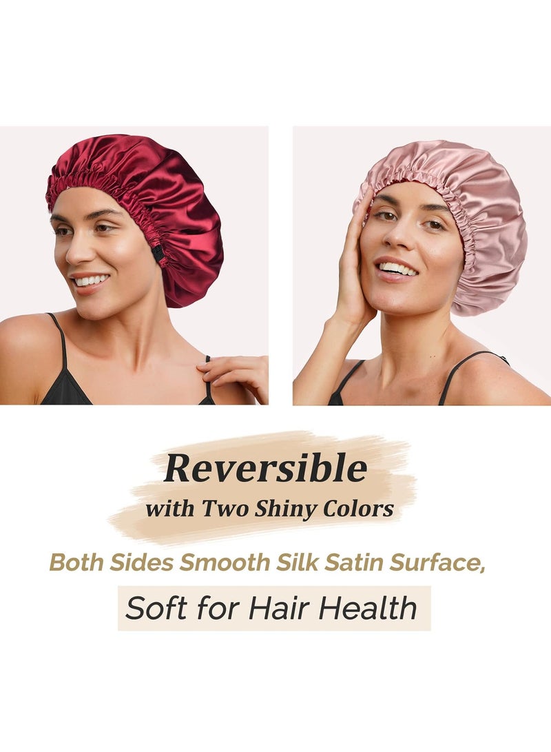 Totti Totti Satin Hair Bonnet For Sleeping, Natural Curly - Image 3