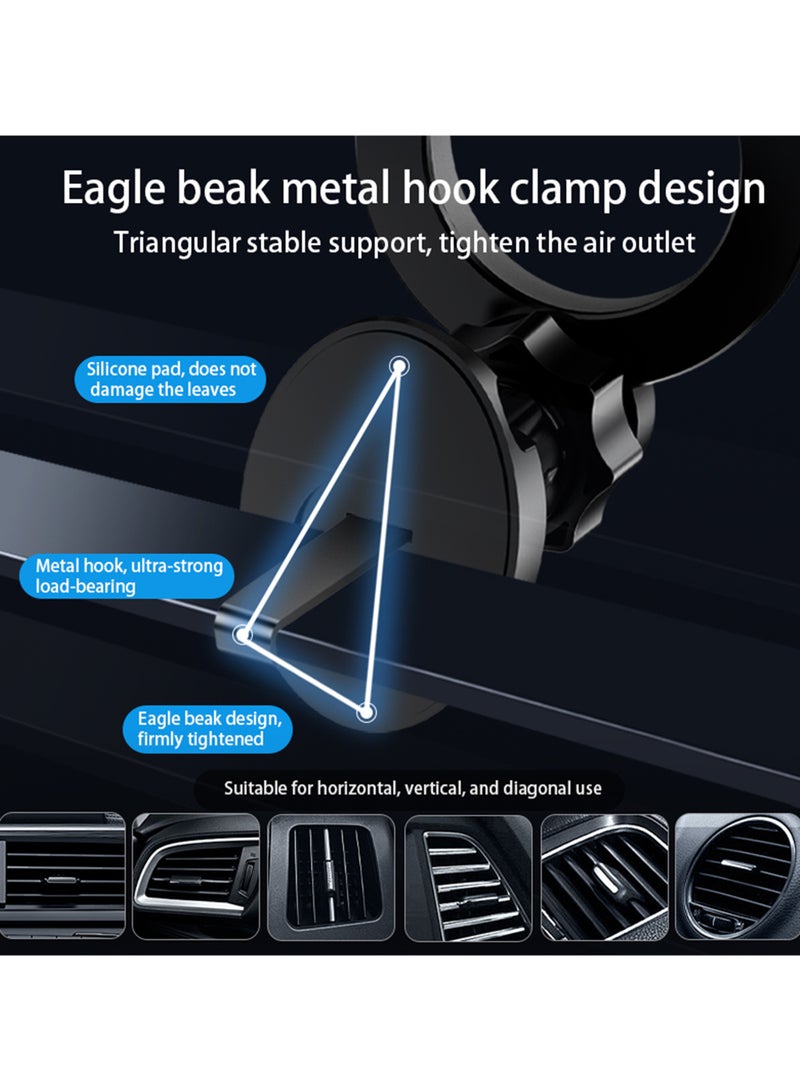 BSON حامل VentPro MagSafe مع قبضة مغناطيسية قوية ودوران 360° - حامل مدمج لتثبيت الفتحات مع دعم لحافظة MagSafe للتثبيت الآمن والرؤية السهلة في أي وضع - Image 4