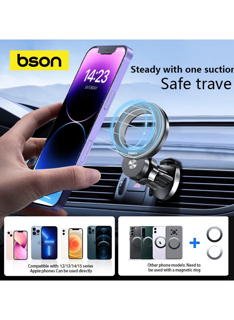 BSON حامل VentPro MagSafe مع قبضة مغناطيسية قوية ودوران 360° - حامل مدمج لتثبيت الفتحات مع دعم لحافظة MagSafe للتثبيت الآمن والرؤية السهلة في أي وضع - Image 2