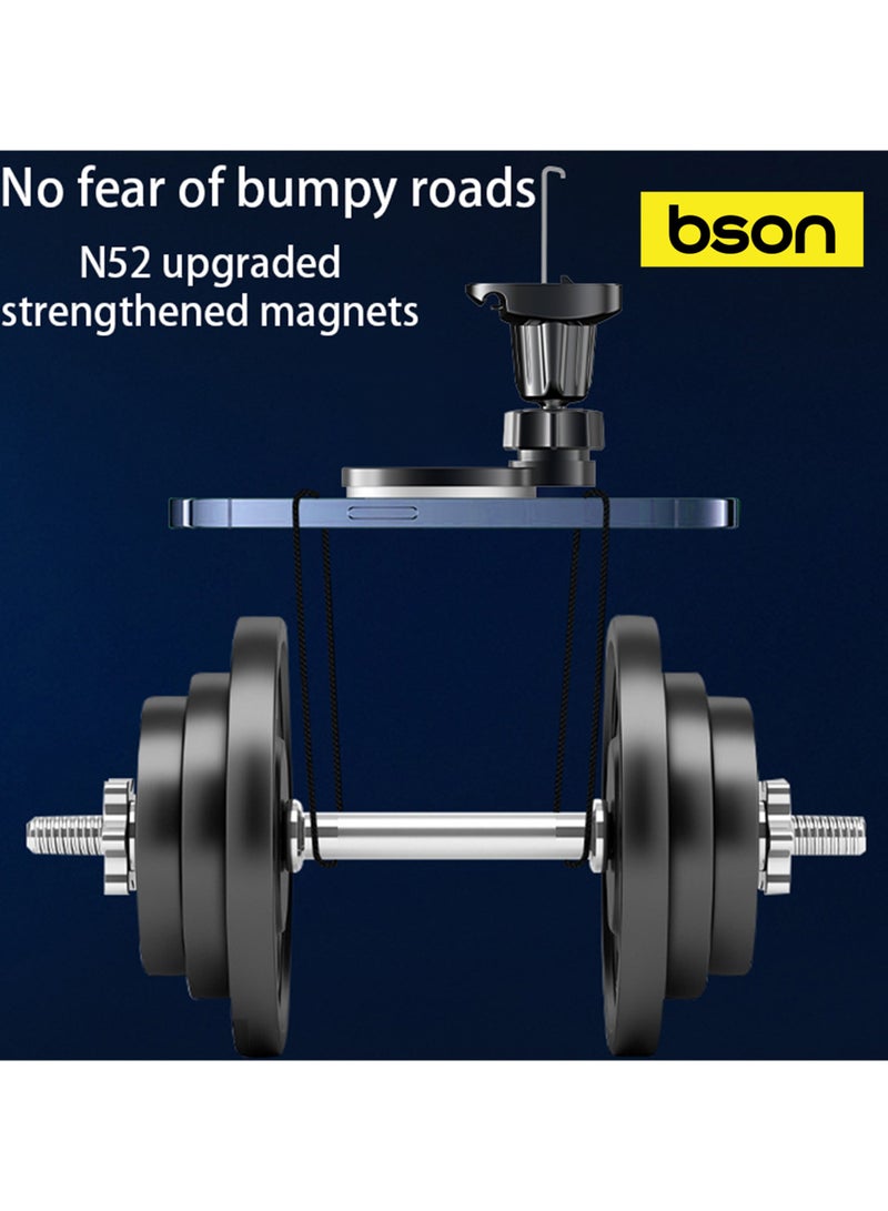 BSON حامل VentPro MagSafe مع قبضة مغناطيسية قوية ودوران 360° - حامل مدمج لتثبيت الفتحات مع دعم لحافظة MagSafe للتثبيت الآمن والرؤية السهلة في أي وضع - Image 3