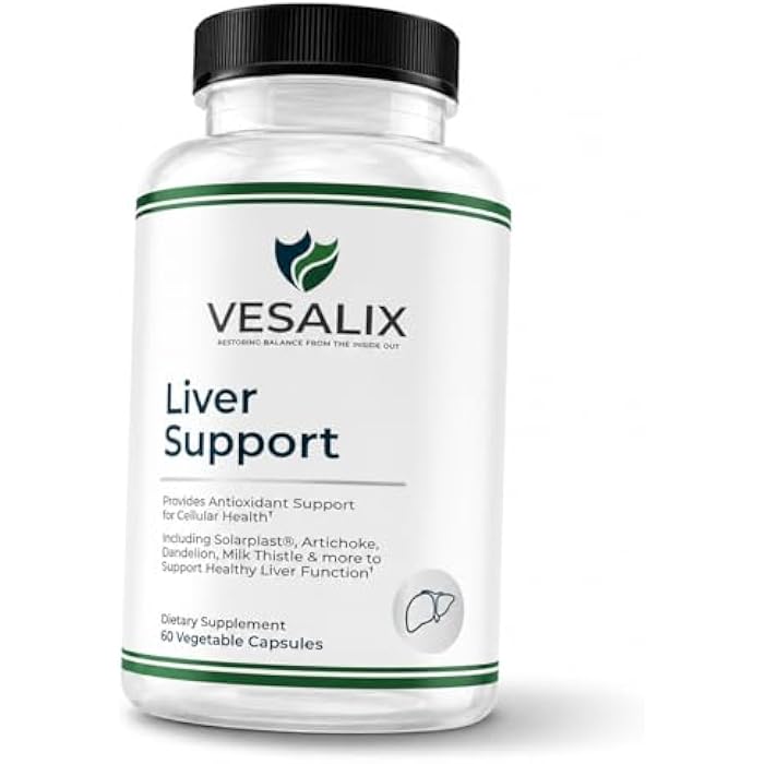 Liver Support – Solarplast® + Milk Thistle, Artichoke & Dandelion | Adults 40+ | Digestive Enzymes | Made in USA | 60 Veg Caps - Image 1