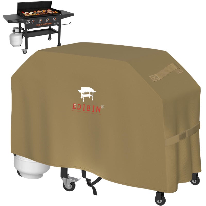 EDIBIN 36 Inch Griddle Cover Fits for Blackstone 36 inch Flat Top Gas Griddle 1554 1825 1984, Heavy Duty Waterproof 36" Griddle Cover Fit Royal Gourmet GD401 Fit Blackstone 36 inch Griddle(Tan) - Image 1