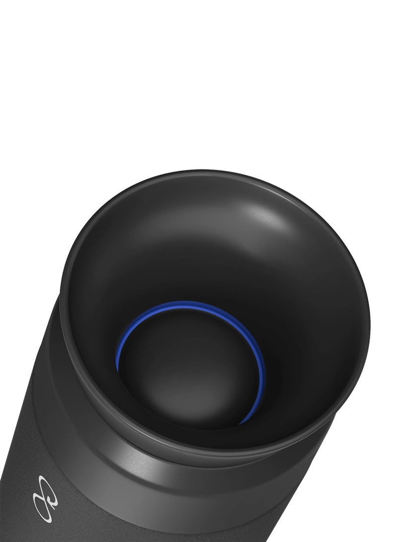 Ocean Bottle Brew Flask With 360º Leak Proof Lid Eco-Friendly Bottle 350ml - Obsidian Black  - Image 5