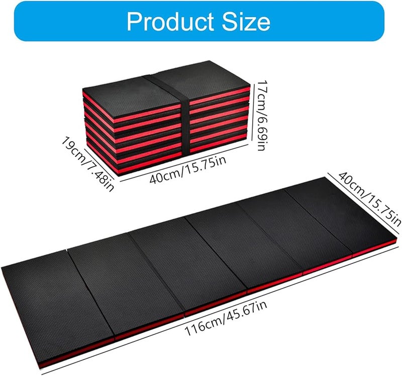 Red Portable Car Repair Creeper Mat for Easy Storage Transport in Various Maintenance Environments - Image 3