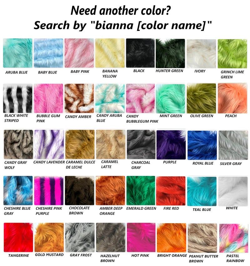 Bianna Creations Bianna Amber Deep Orange Faux Fur Fabric, American Seller, Luxury Shag Shaggy Material for Crafting, Sewing, Costumes, Fursuits, Home Decor (12x12 inches) - Image 5