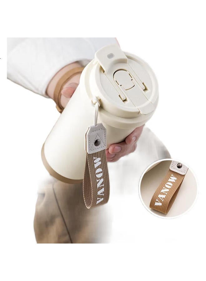 Vanow Insulated Coffee Mug For Men And Women, 316 Stainless Steel, Stylish, Portable, With Straw, Water Bottle For Students, Gift For Teachers - Image 2