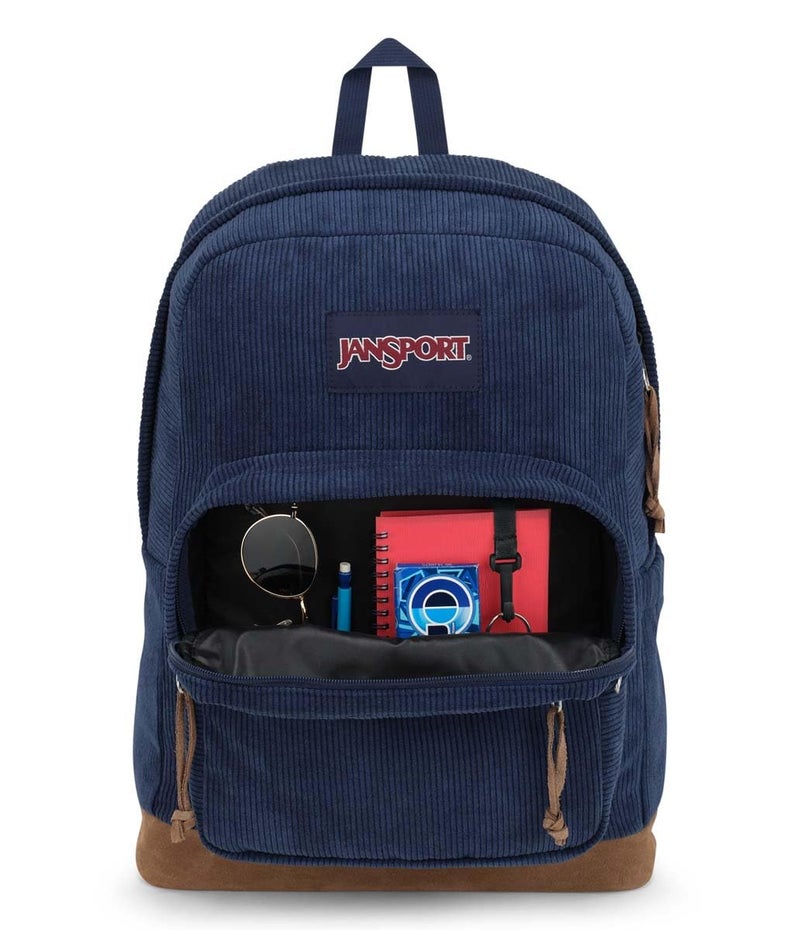 JANSPORT حقيبة ظهر جانسبورت رايت باك إكسبريشنز - حقيبة سفر أو عمل أو لابتوب - مخمل بحري - Image 5