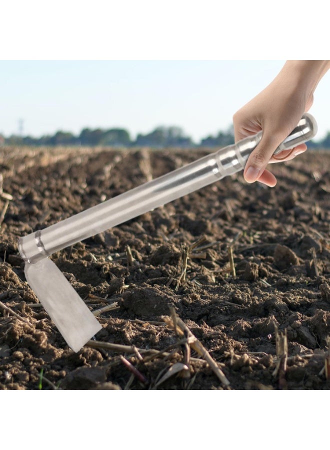 Garden Tool Stainless Steel Shovel Pipe Handle Silver Digging Planting Soil Turner - Image 4