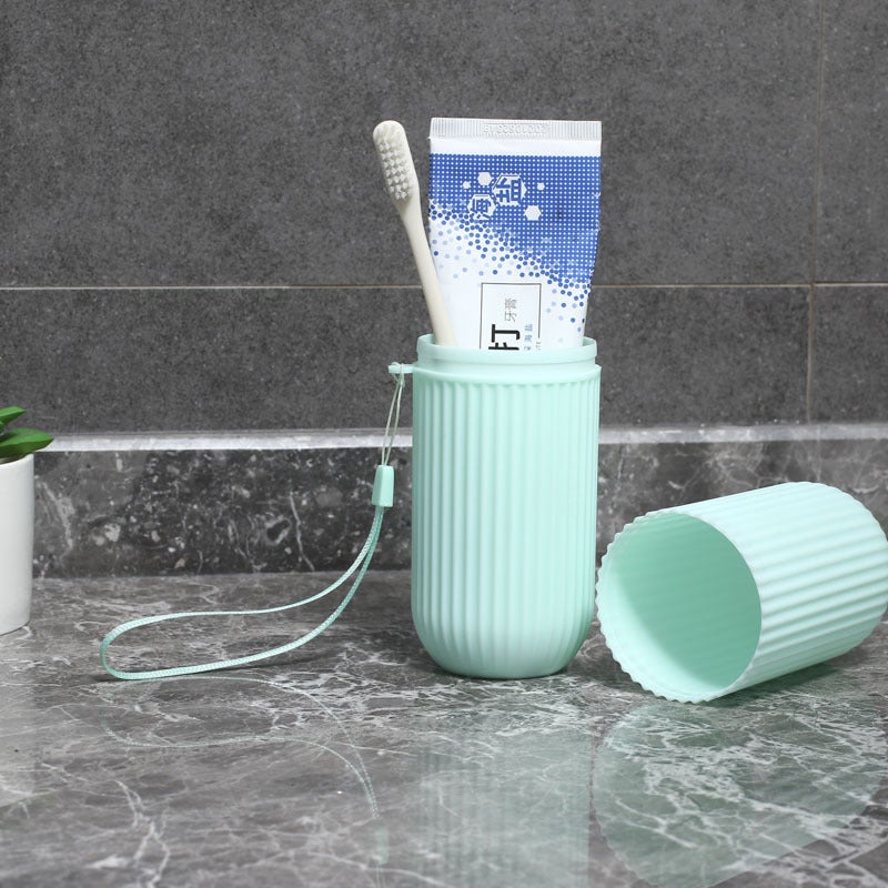 Travel Stripe Toothbrush Box Portable Washing Mouth Cup Brushing Mug Set Dental Set Dental Cylinder Nordic Simple Toothbrush - Image 3