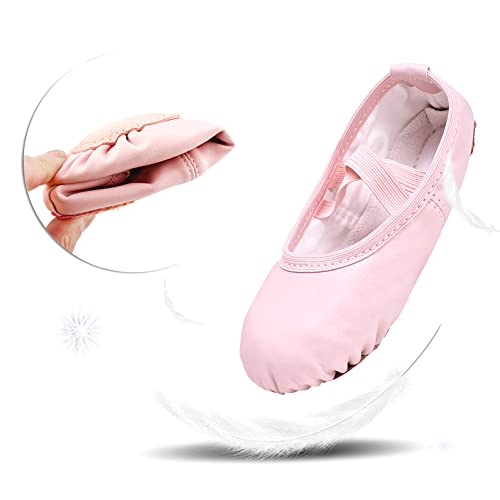 Stelle Ballet Shoes for Girls Toddler Ballet Slippers Soft Leather Boys Dance Shoes for Toddler/Little Kid/Big Kid (Pink, 11ML) - Image 4