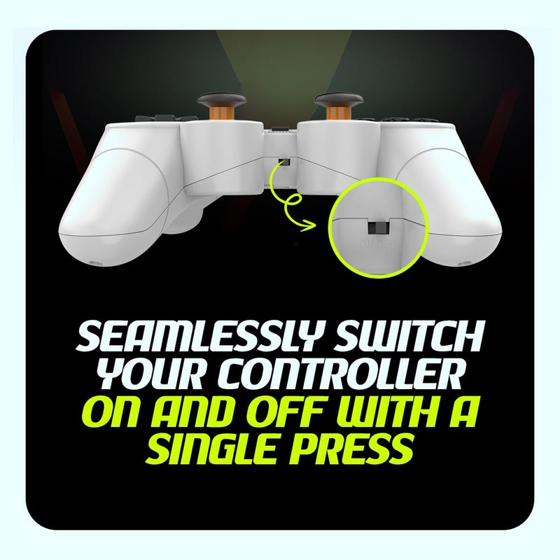 Cosmic Byte Nexus Wireless Controller for PC | Dual Vibration, Sensitive Triggers, Fast Response | Powered by 2 AAA Batteries (Not Included) (White) - Image 4