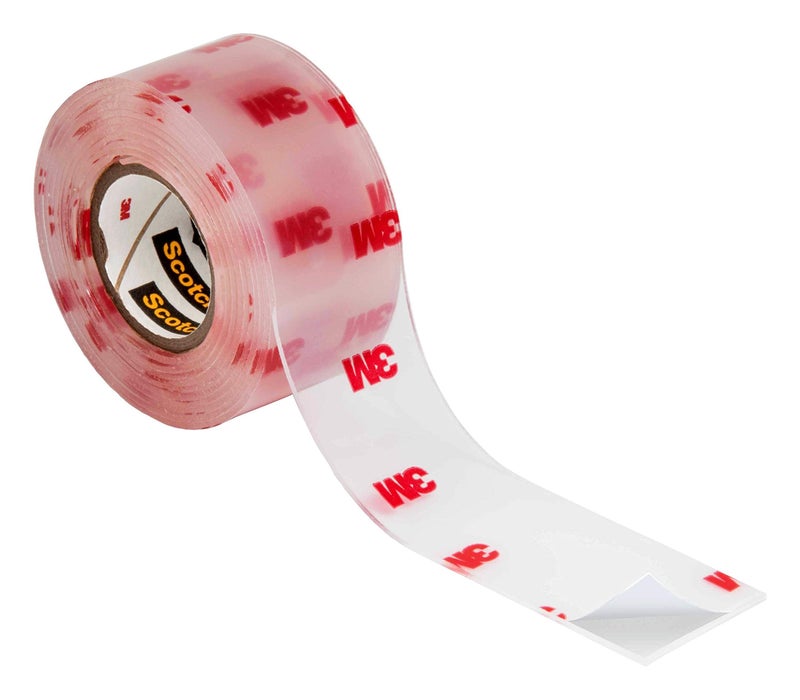 Scotch  Scotch Mounting, Fastening & Surface Protection Permanent Clear Mounting Tape, holds up to 2 pounds, 1" x 60", 1 Roll, Model:4010  - Image 2