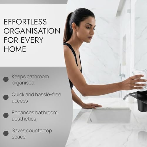 Sanmay Stainless Steel Victoria Bathroom Wall Mounted Glass Holder (Set of 2) - Image 4