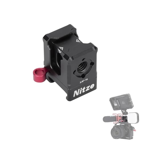 Nitze Quick Release NATO Clamp with 3 Cold Shoes and 14 38 Locating Holes for ARRI Compatible with Monitor Mount LED Light Microphone and DJI Gimbals N45A2 - Image 1