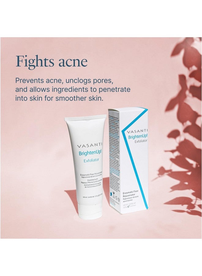 Vasanti Brighten Up! Enzymatic Face Rejuvenator (20G) Gentle Scrub Brightens Exfoliates Cleanses Skin Parabenfree Vegan Friendly Skincare - Image 5