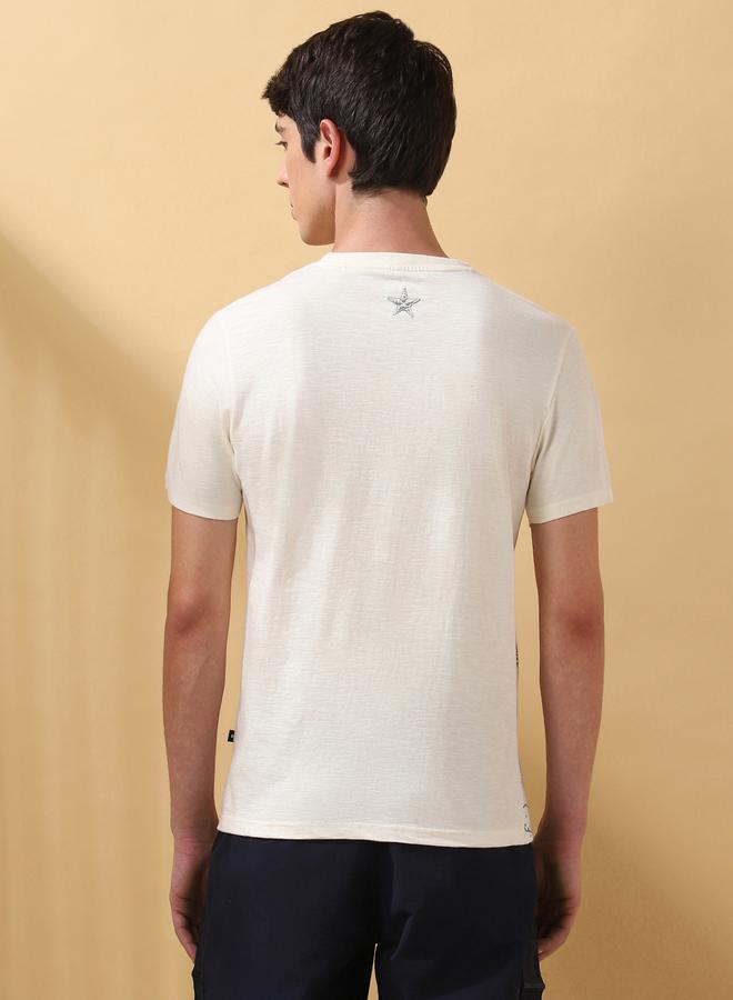 Dennis Lingo Men's Marshmallow 100% Cotton Printed Regular Fit T-Shirt  - Image 5