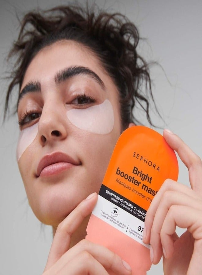 SEPHORA SEPHORA COLLECTION Booster Eye Mask – Brightening & Revitalizing Hydrogel Patches with Vitamin C & Papaya Extract for a Radiant, Energized Look (1 Pair)  - Image 4