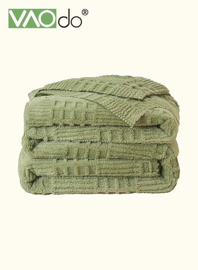 فاو دو بطانية وافل ناعمة وخفيفة الوزن وجيدة التهوية ومريحة للأريكة والسرير والأريكة بطانية منسوجة فاخرة وجميلة للديكور المنزلي والمكتب 200*230 سم - Image 1