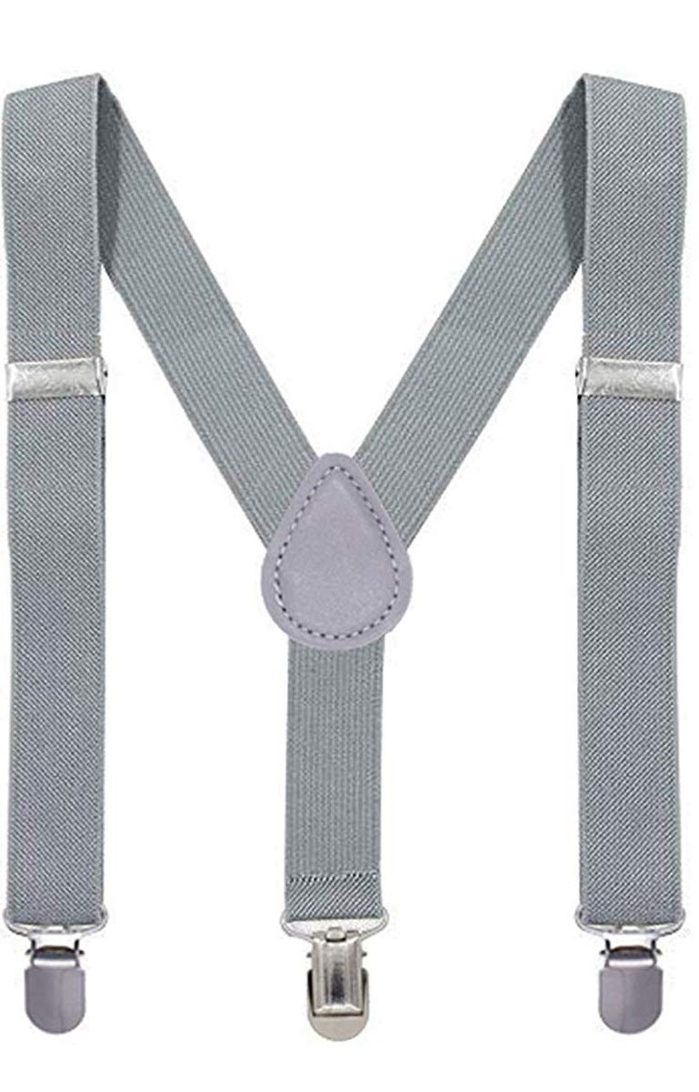 magicX Suspender for Kids- Adjustable,Y Back, Free Size-Grey, Unisex - Image 1