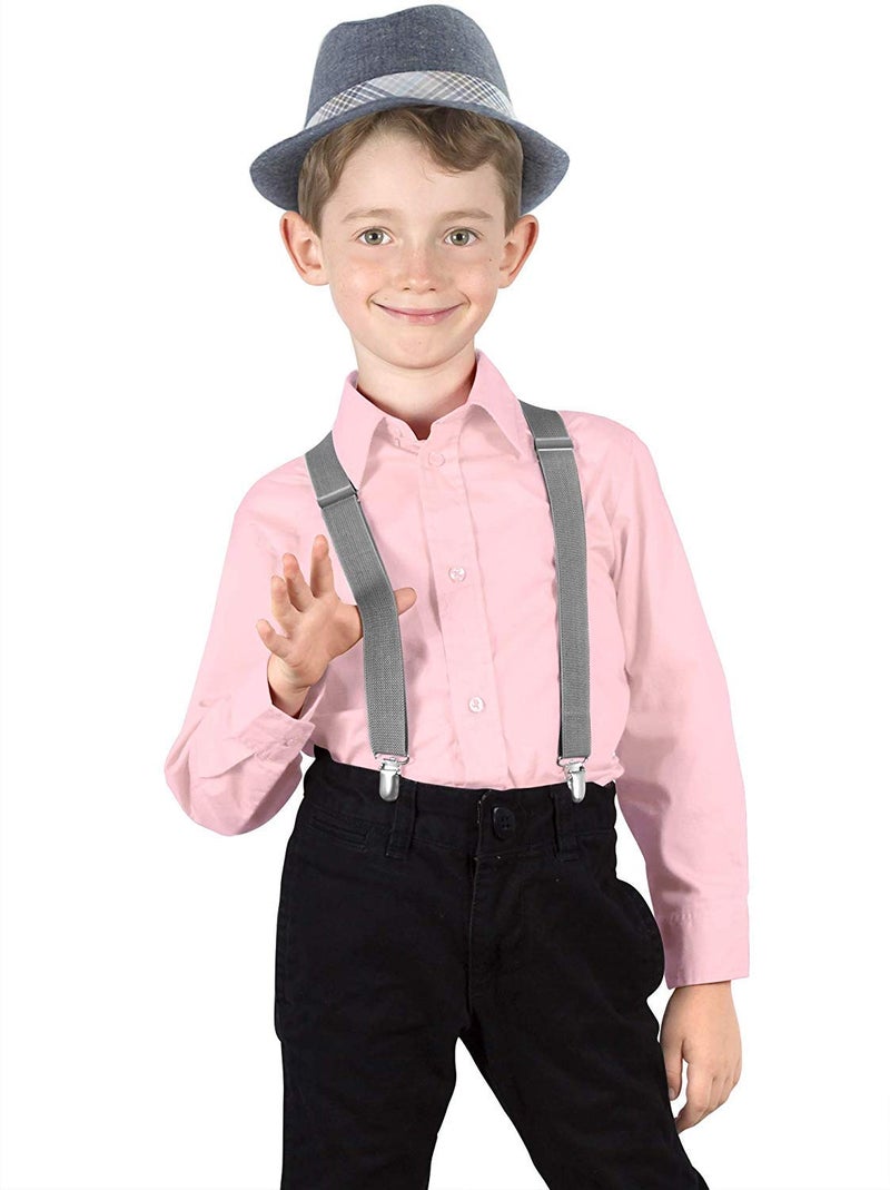 magicX Suspender for Kids- Adjustable,Y Back, Free Size-Grey, Unisex - Image 2